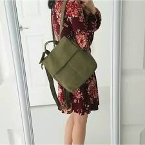 AMERICAN LEATHER CO. Liberty Backpack Gray/Taupe Purse Bag TRAVEL MINIMALIST - Picture 9 of 9